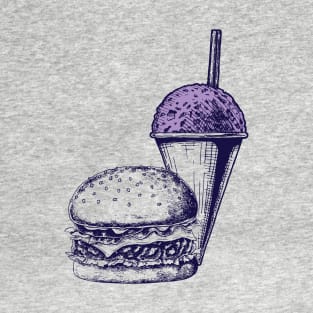 Burger and a Grape Snow Cone T-Shirt